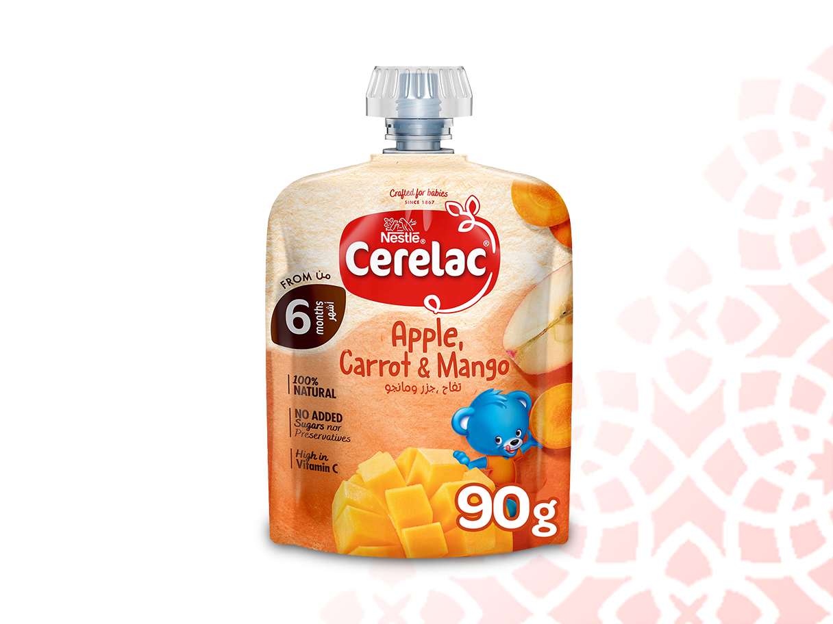 Nestle Cerelac Baby Food Apple Carrot Mango Puree - back