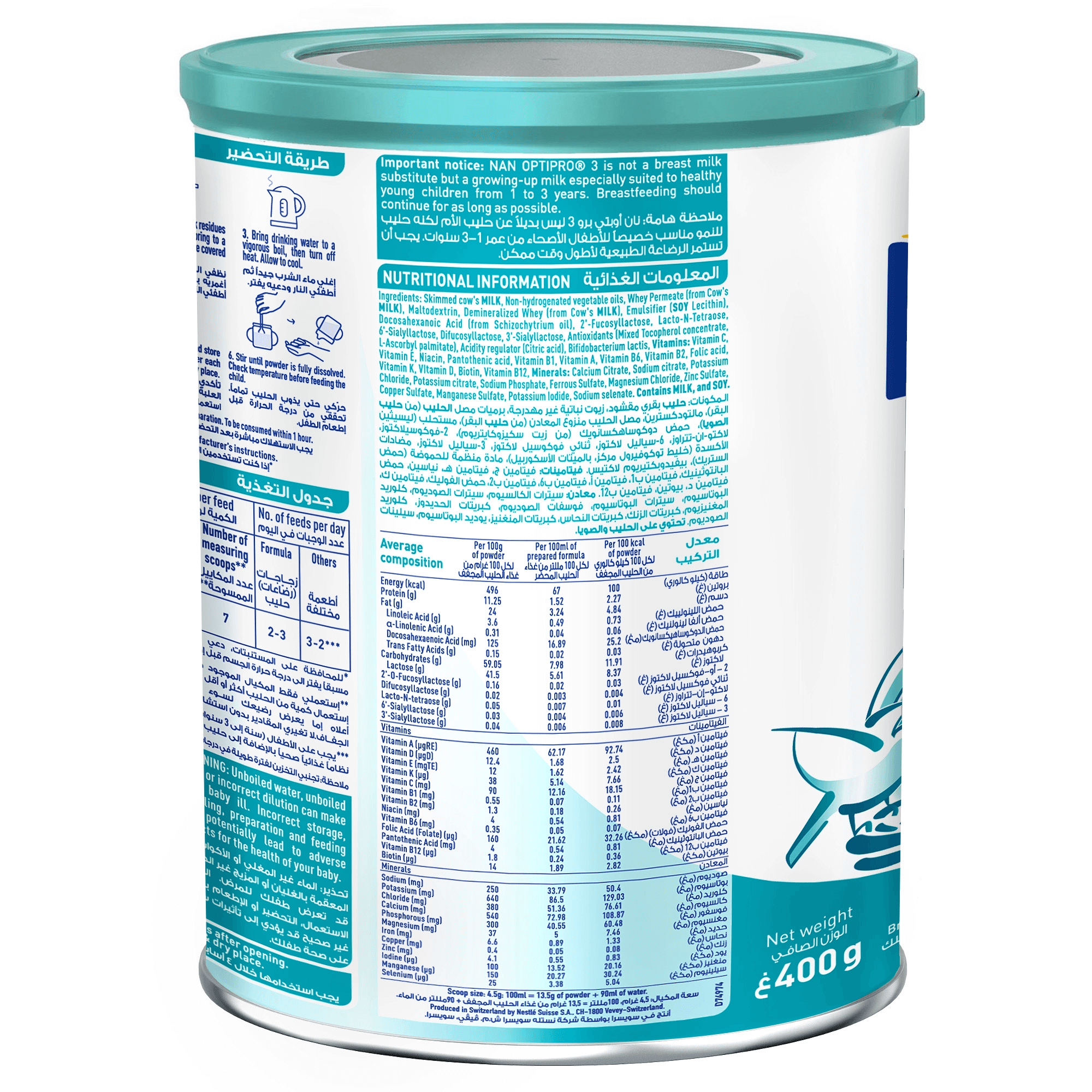 NAN Optipro 3 Growing Up Milk For Toddlers 1 3 Years
