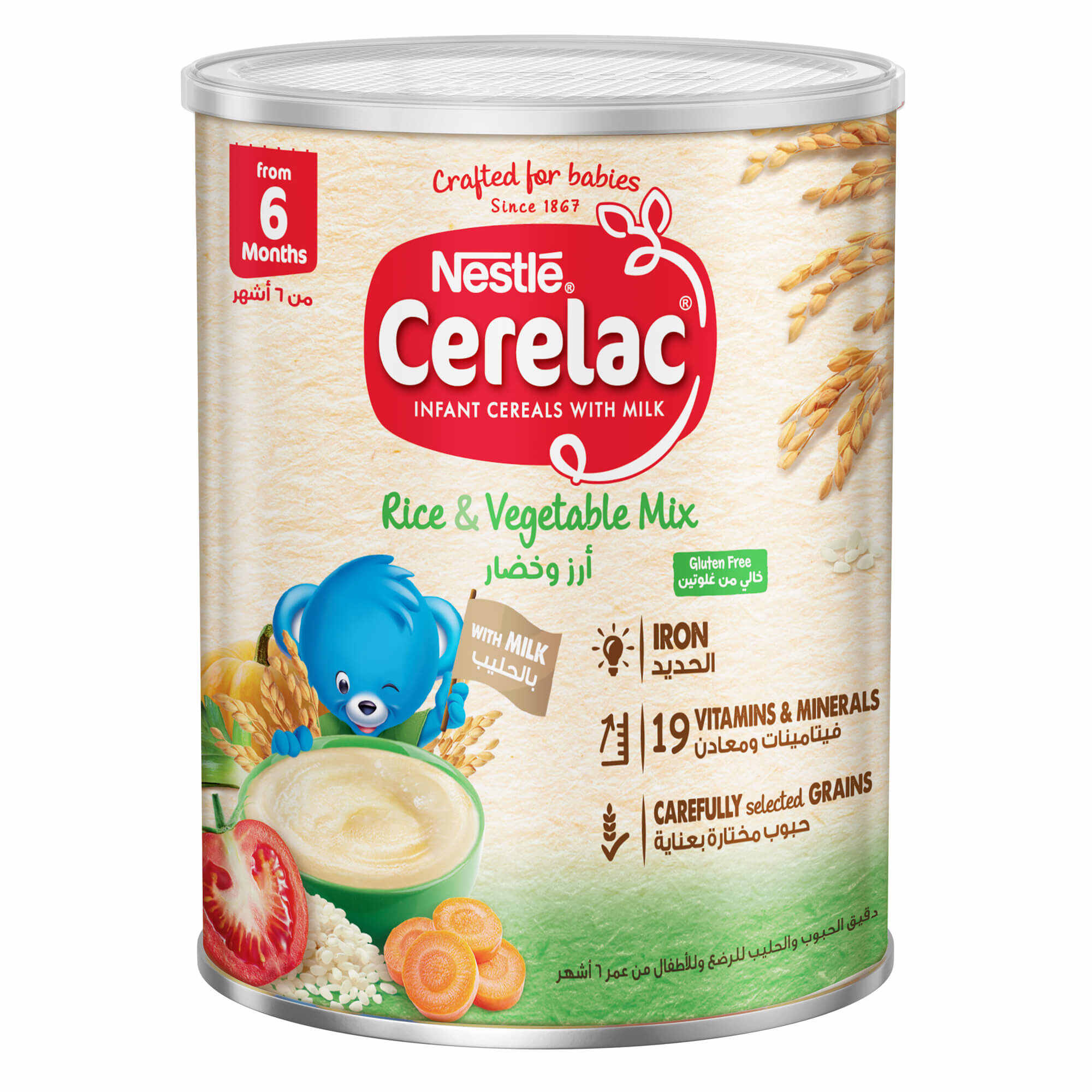 Nestle® Cerelac® Infant Cereal - Rice & Vegetable Mix 350g Tin