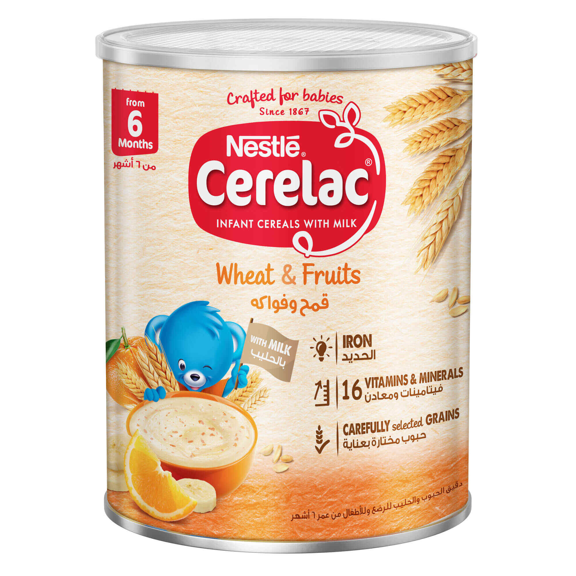 Nestle® Cerelac® Infant Cereal - Wheat & Fruits 400g Tin