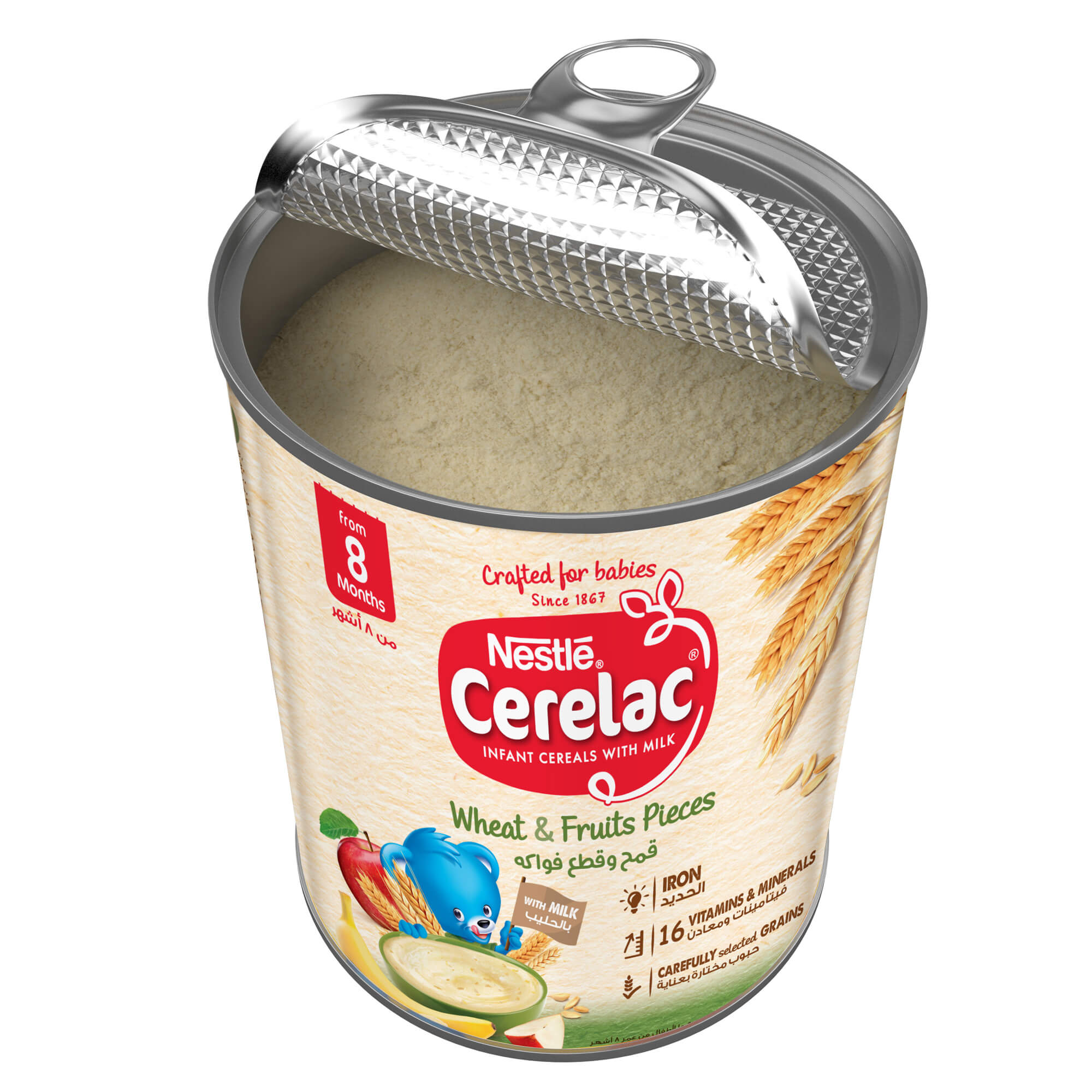 Nestle® Cerelac® Infant Cereal - Wheat & Fruits Pieces  400g Tin