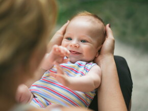 Baby smililing