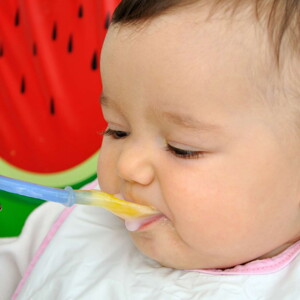spoon feeding baby