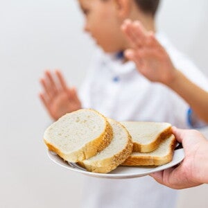 child refusing to eat bread