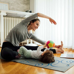 exercise with toddler