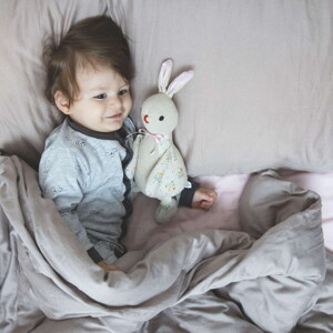 Baby on bed Baby on bed