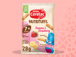 Nestlé® CERELAC ® NutriPuffs – Banana & Strawberry 28g