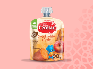 Nestle Cerelac Baby Food Sweet Potato & Apple Puree Pouch 90G (6m+)