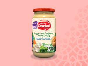Nestle Cerelac Babyfood Vegetable with Milk Puree Jar  Vegetable Cauliflower Broccoli Parsley Jar Puree No Added Sugars and Preservatives 250Gm (36m+)