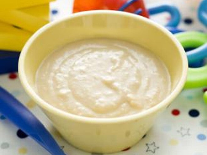 purée de poulet et de maïs