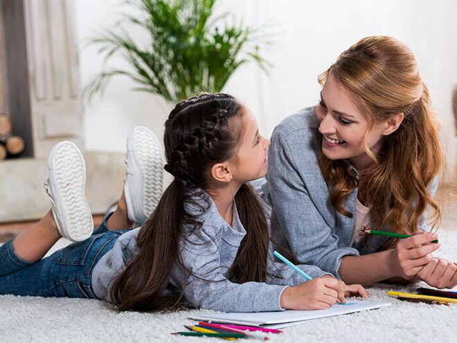 Mom and daughter