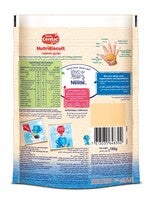 Back of a nutrition milk powder package