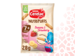 Nestlé® CERELAC ® NutriPuffs – Banana & Strawberry 28g - front